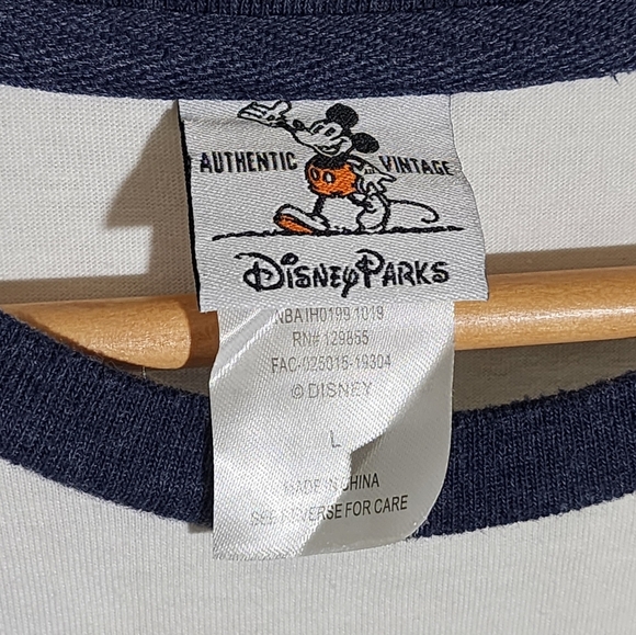 Disney Parks Authentic Vintage Tee - Navy and White - Picture 3 of 3